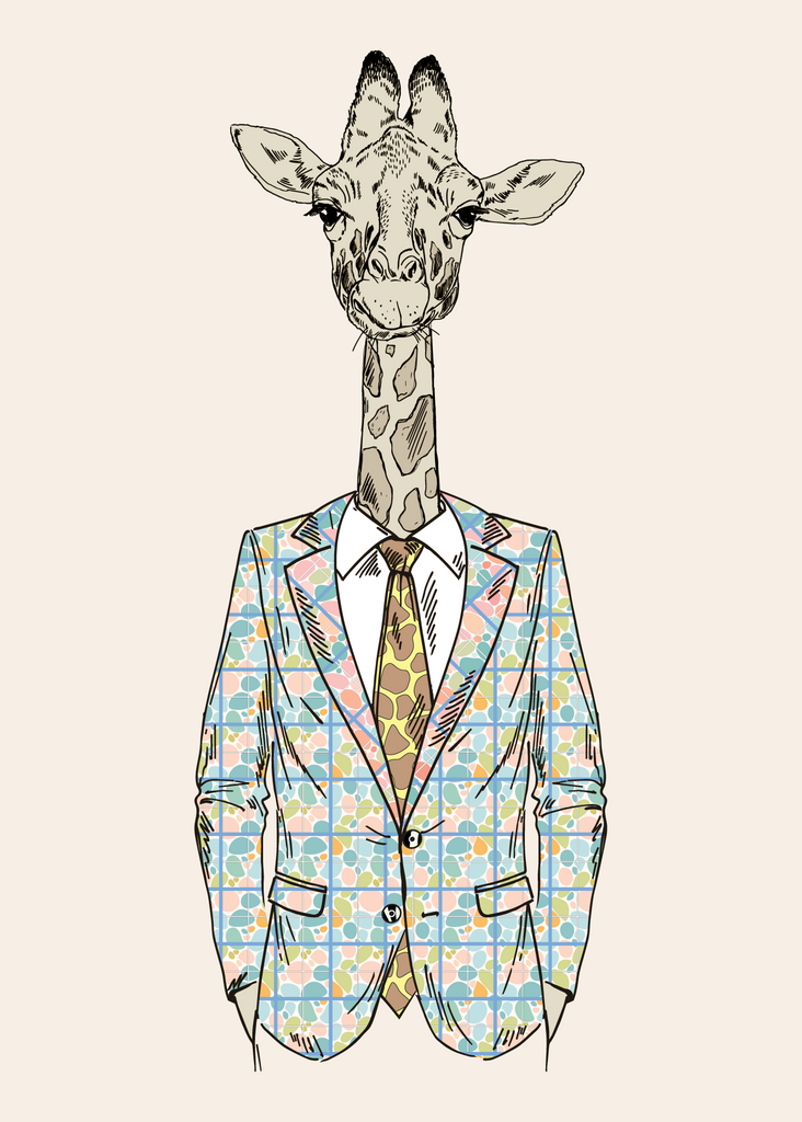 Anthropomorphic Wall Art Portrait of Anthroxville Anthro Furry Doctor Giraffe Character Ralph Whiplash