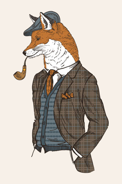 Anthro Sardinian Fox Character Stickler Pipensmokeit Anthroxville Anthropomorphic Art Display Image