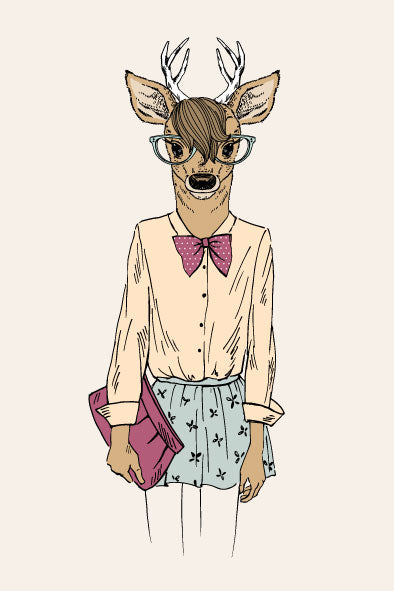 Anthro Roe Deer Character Nina Glücklich Anthropomorphic Art Display Image