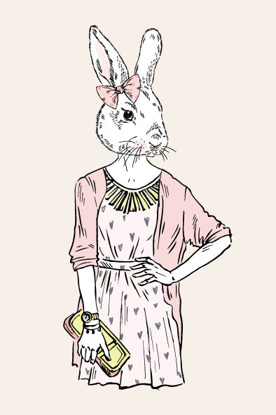 Anthroxville Furry White Bunny Character Kiki Gobflap Anthropomorphic Art Display Image